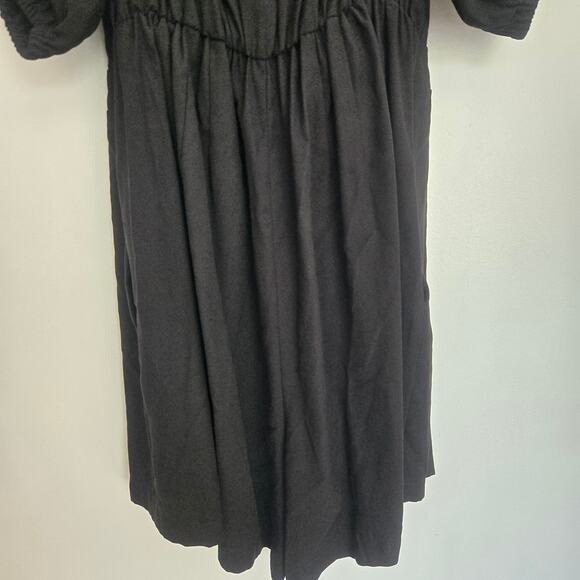 Eloquii Tie Front Romper Black Cut Out Puff Short Sleeves Summer Women 18 - Picture 7 of 12